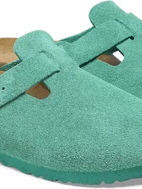 Birkenstock Clogs Suede Digital Green